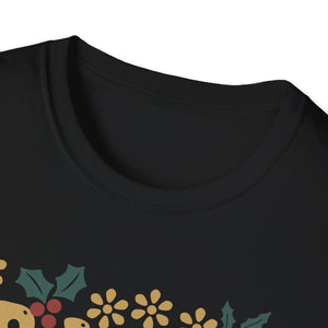 Grammy Floral T-Shirt — Vintage Poinsettia Gift for Grandmother (Christmas & Mother's Day)