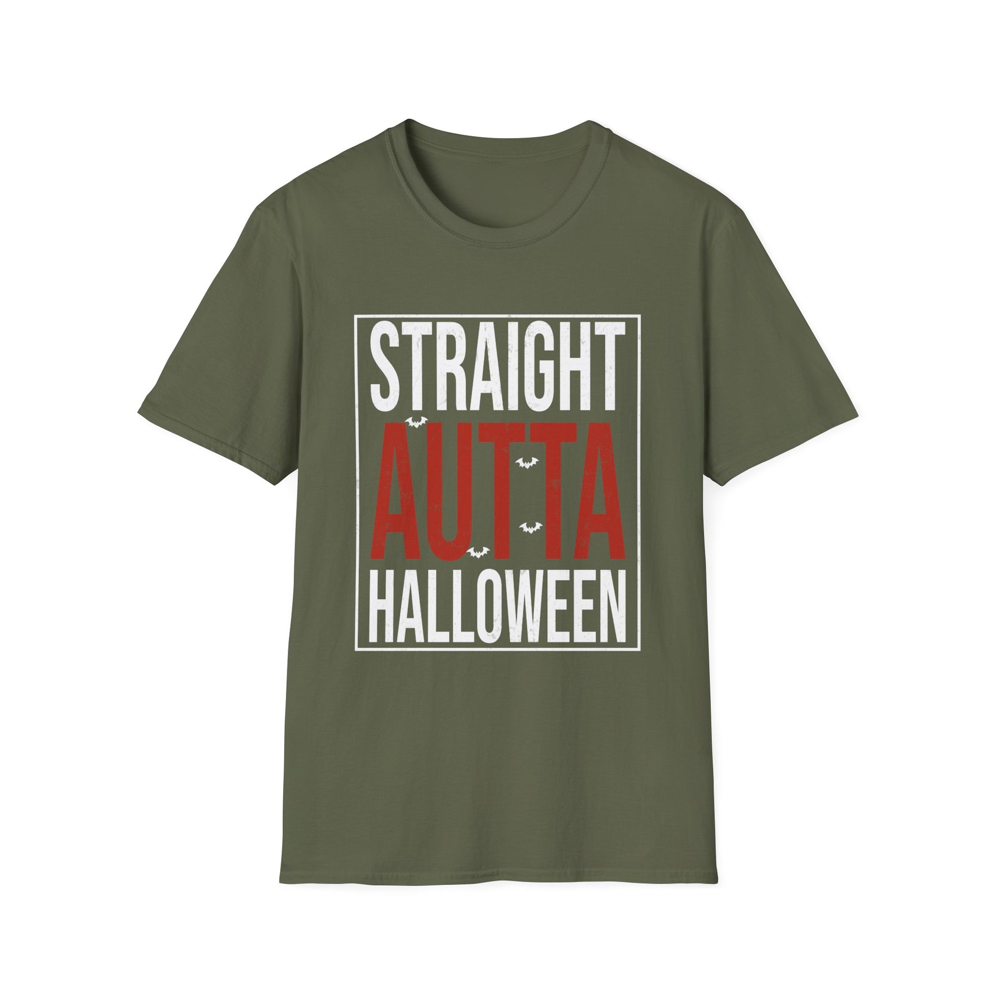 Straight Outta Halloween T-Shirt — Funny Halloween Tee with Bats