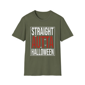 Straight Outta Halloween T-Shirt — Funny Halloween Tee with Bats