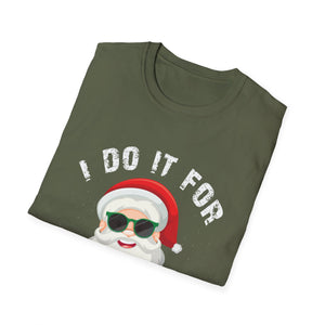 Funny Christmas T-Shirt – “I Do It For The Ho’s” Santa Tee