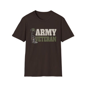 Army Veteran T-Shirt — Fallen Soldier Helmet Tribute
