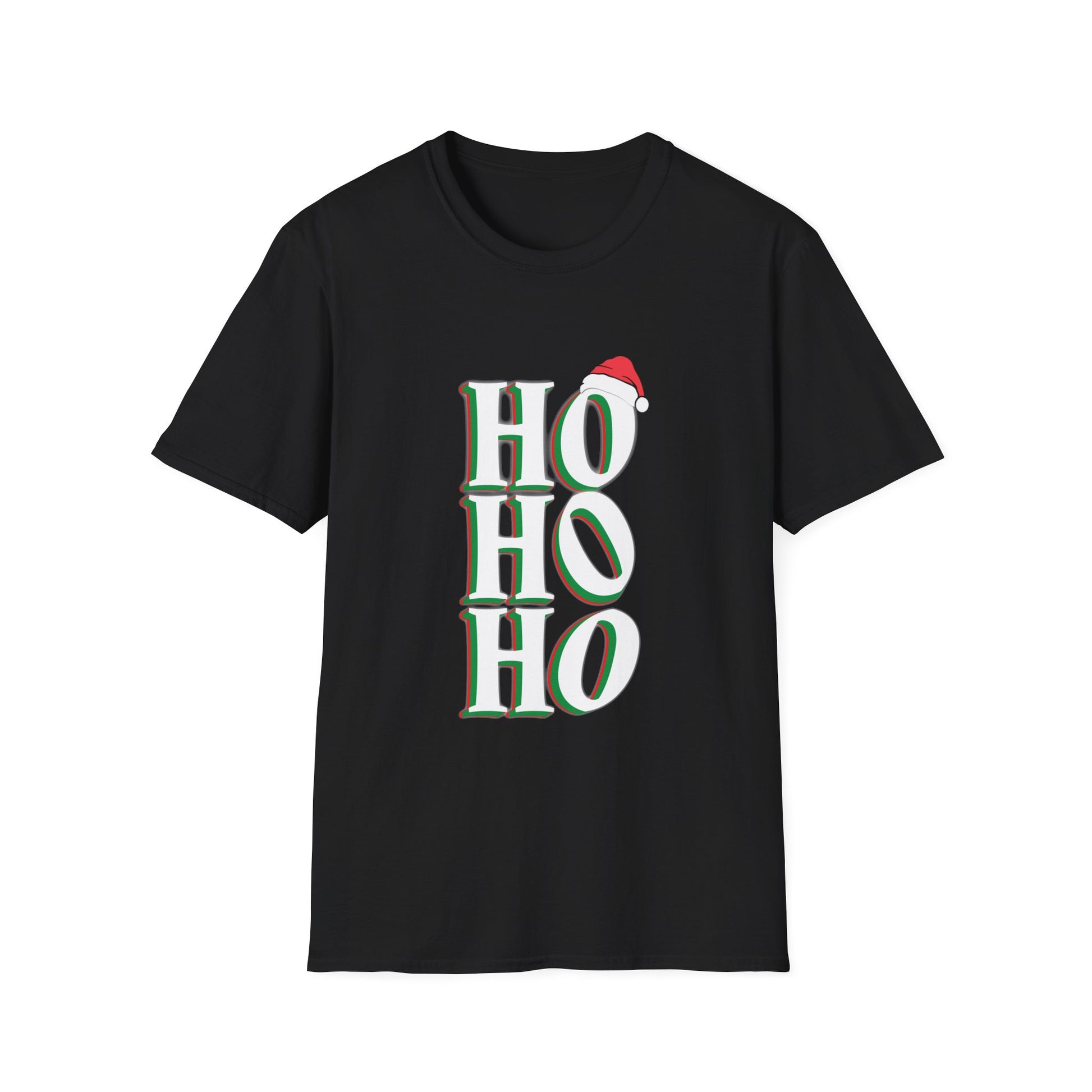 Ho Ho Ho Christmas T-Shirt — Santa Hat Holiday Tee