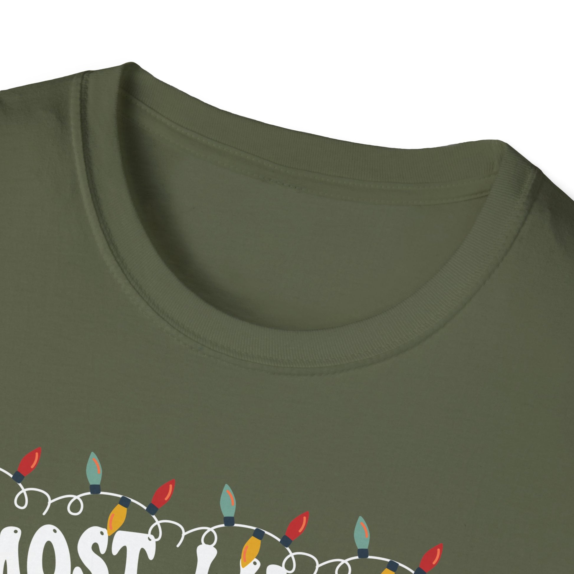 Most Likely To Nap On Christmas Family Christmas Pajamas Unisex Softstyle T-Shirt