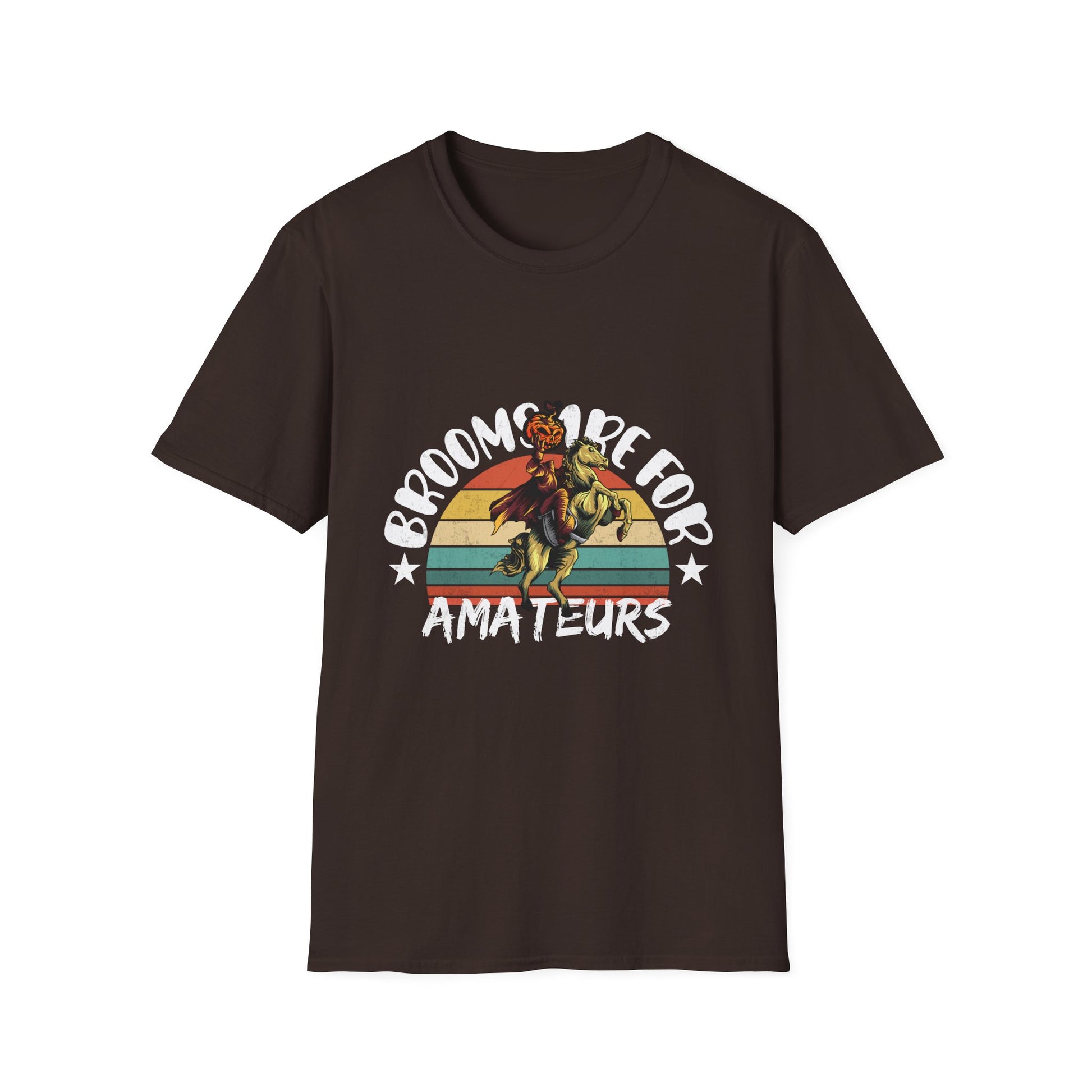 Witch Brooms Are For Amateurs T-Shirt — Retro Halloween Witch Tee