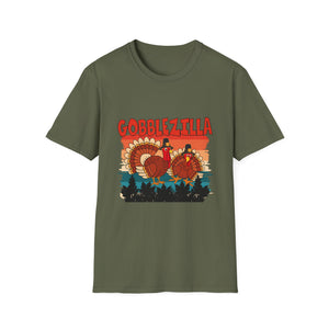 Gobblezilla Turkey T-Shirt — Funny Thanksgiving Graphic Tee