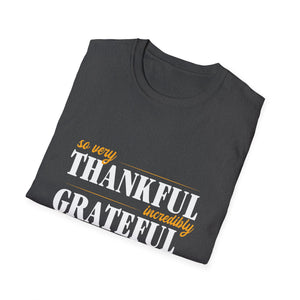 Thankful Grateful Blessed T-Shirt — Inspirational Thanksgiving Tee