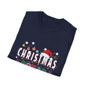 Christmas Squad T-Shirt — Festive Holiday Family Tee with Santa Hat & Ornaments
