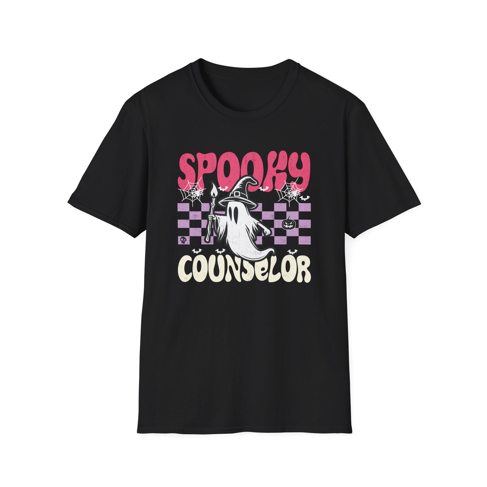 Spooky Counselor T-Shirt — Ghost Graphic Halloween Tee for School Counselors