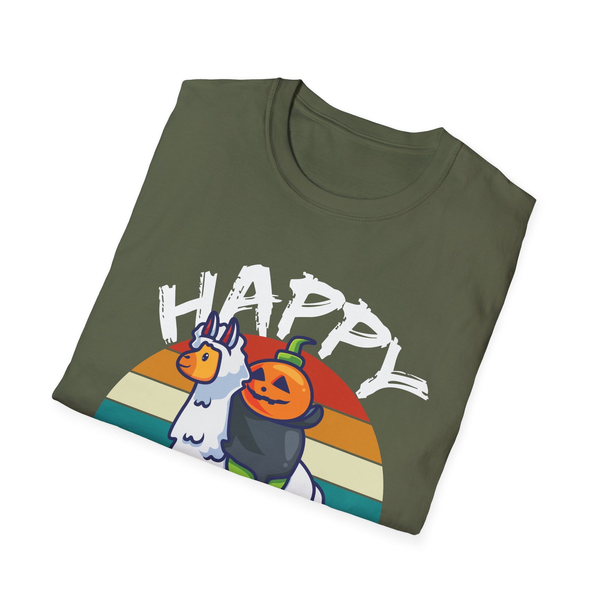 Happy Llamaween T-Shirt — Cute Halloween Llama Pumpkin Graphic Tee