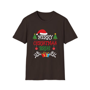 Bruh Meme Funny Saying Bro Greeting Teens Boys Men Christmas Unisex T-Shirt