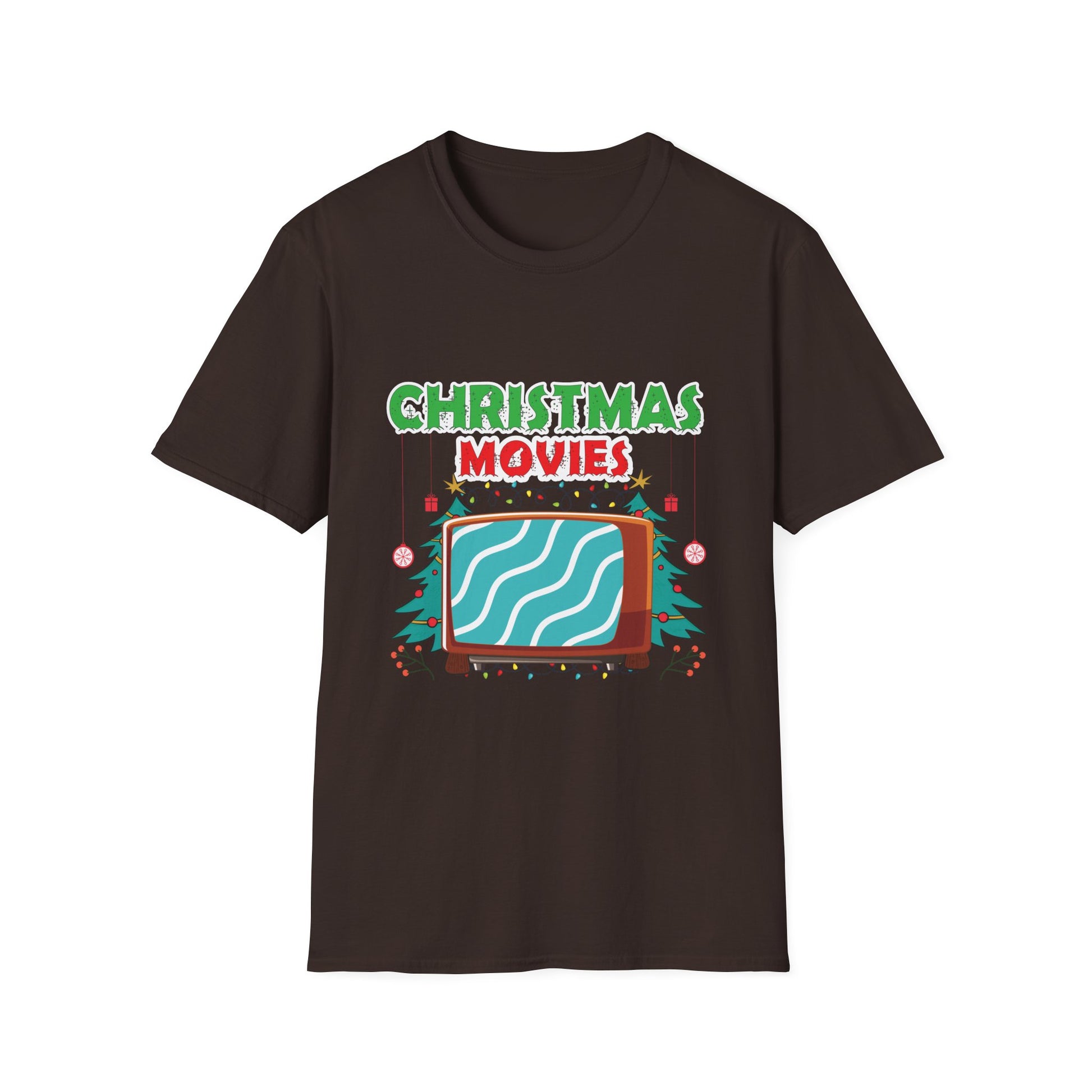 Christmas Movies T-Shirt — Retro TV Holiday Movie Night Tee
