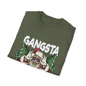 Gangsta Wrapper Christmas T‑Shirt — Funny Santa Holiday Tee