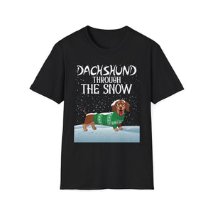 Dachshund Through The Snow T-Shirt — Dachshund Christmas Dog Tee