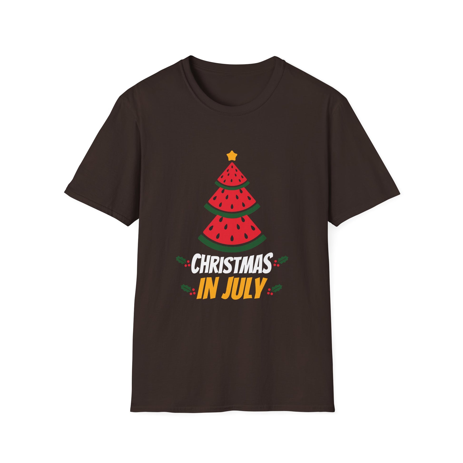 Christmas In July Watermelon Xmas Tree Summer Men Women Kids Unisex T-Shirt