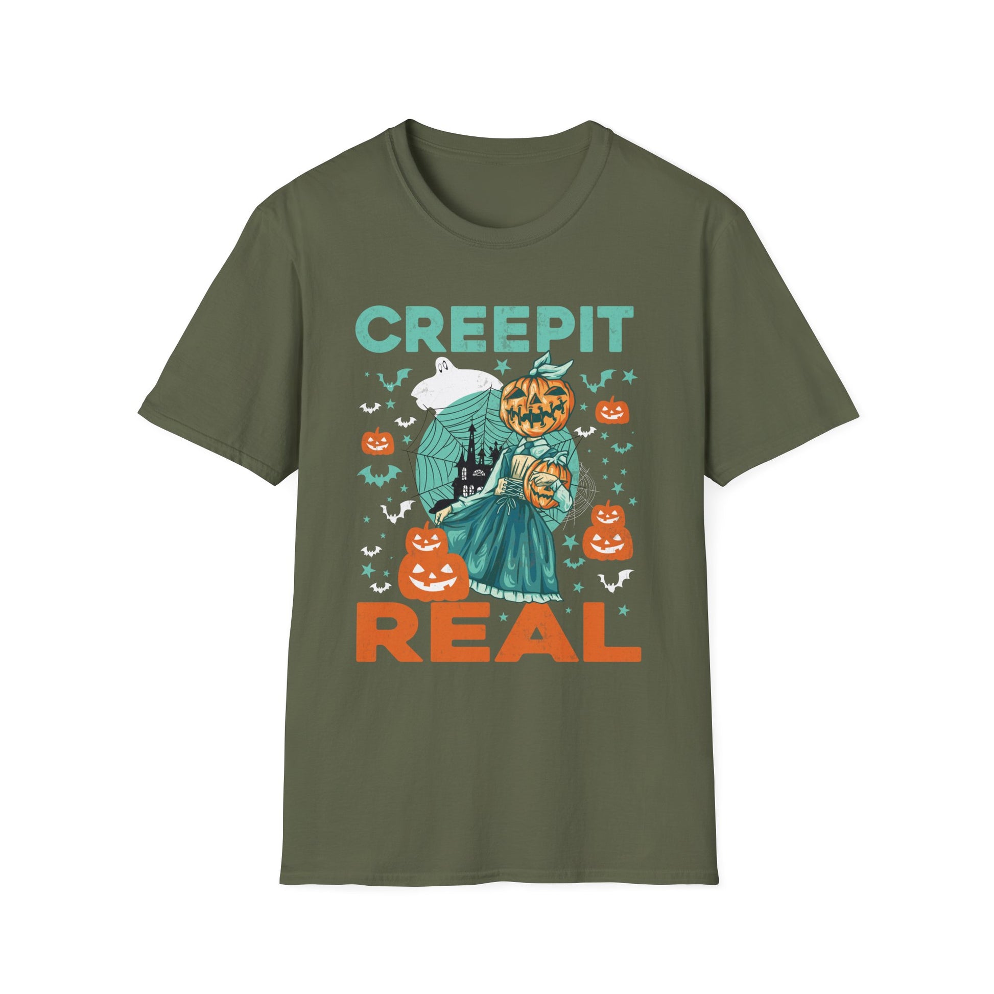 Creep It Real Halloween Costume Vintage Funny Halloween Tee  Unisex Softstyle T-Shirt