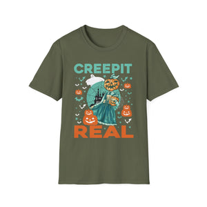 Creep It Real Halloween Costume Vintage Funny Halloween Tee  Unisex Softstyle T-Shirt
