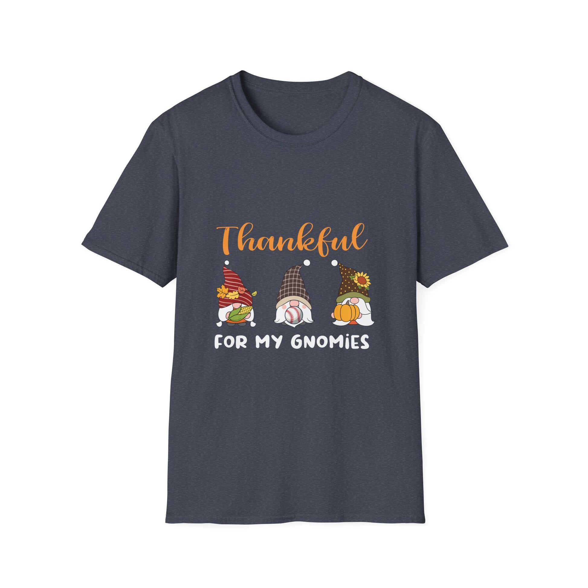 Thankful For My Gnomies T-Shirt — Thanksgiving Gnome Graphic Tee  Unisex T-Shirt