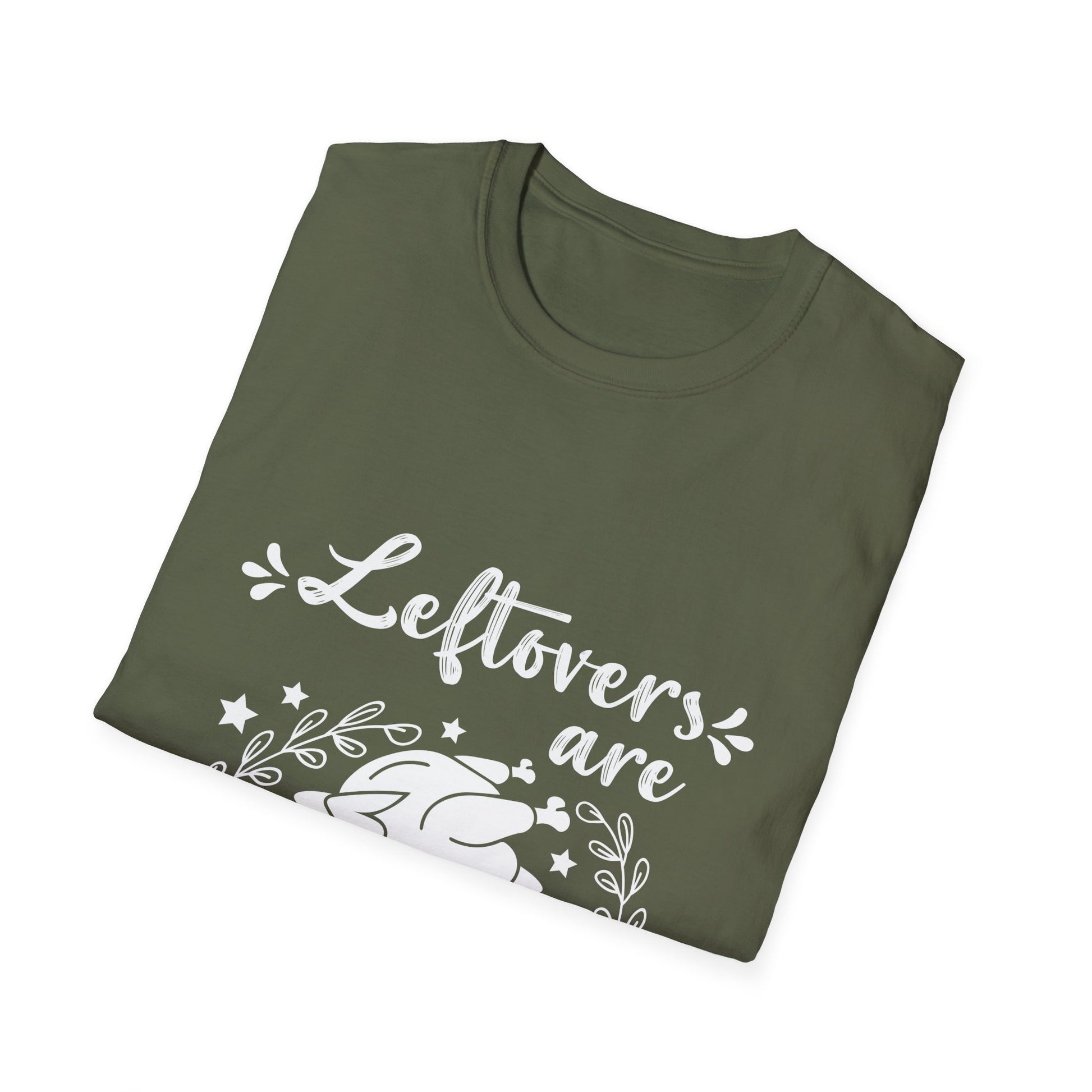Funny Thanksgiving T-Shirt — “Leftovers Are For Quitters” Turkey Graphic Tee