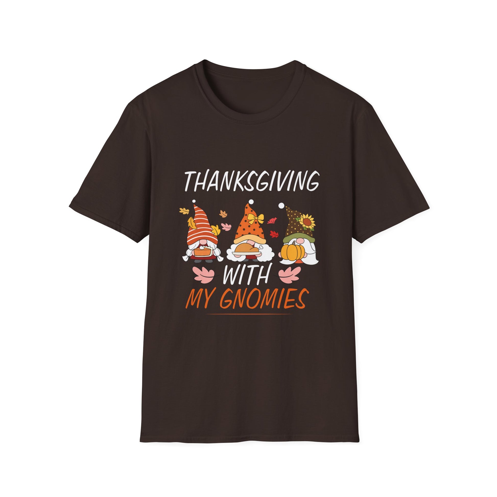 Thanksgiving With My Gnomies Fall Gnomes Funny Thanksgiving T-Shirt