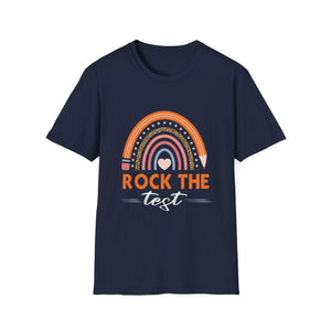 Rock the Test T-Shirt – Rainbow Teacher Appreciation / Test Day Motivational Tee