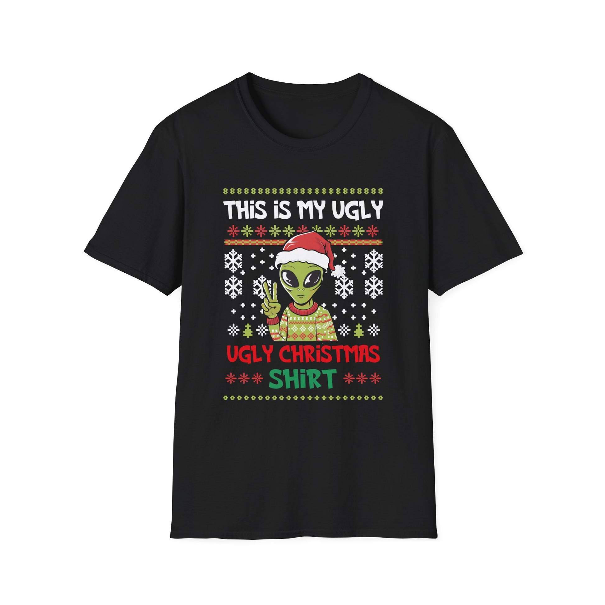 Alien Ugly Christmas Shirt - "This Is My Ugly" Holiday T‑Shirt