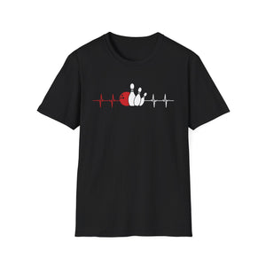 Heartbeat Bowling ECG Pulse Bowling Ball Bowler Unisex T-Shirt