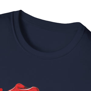Husky Christmas T-Shirt — Festive Santa Hat Dog Holiday Tee