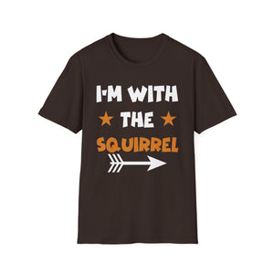 Squirrel Graphic T-Shirt — Retro Orange Stars Tee
