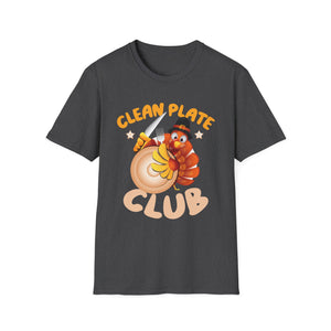 Clean Plate Club Thanksgiving Shirt Funny Thanksgiving Humor  Unisex T-Shirt