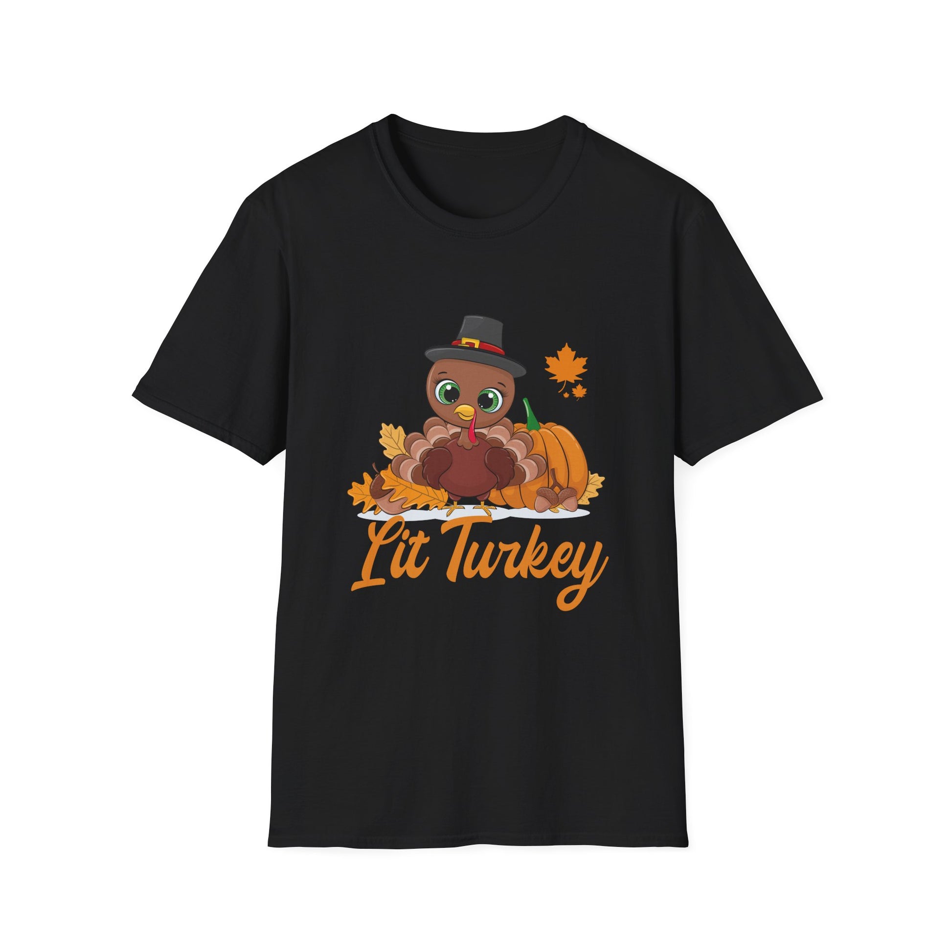Thanksgiving 'Lit Turkey' T-Shirt – Cute Pilgrim Turkey Fall Tee