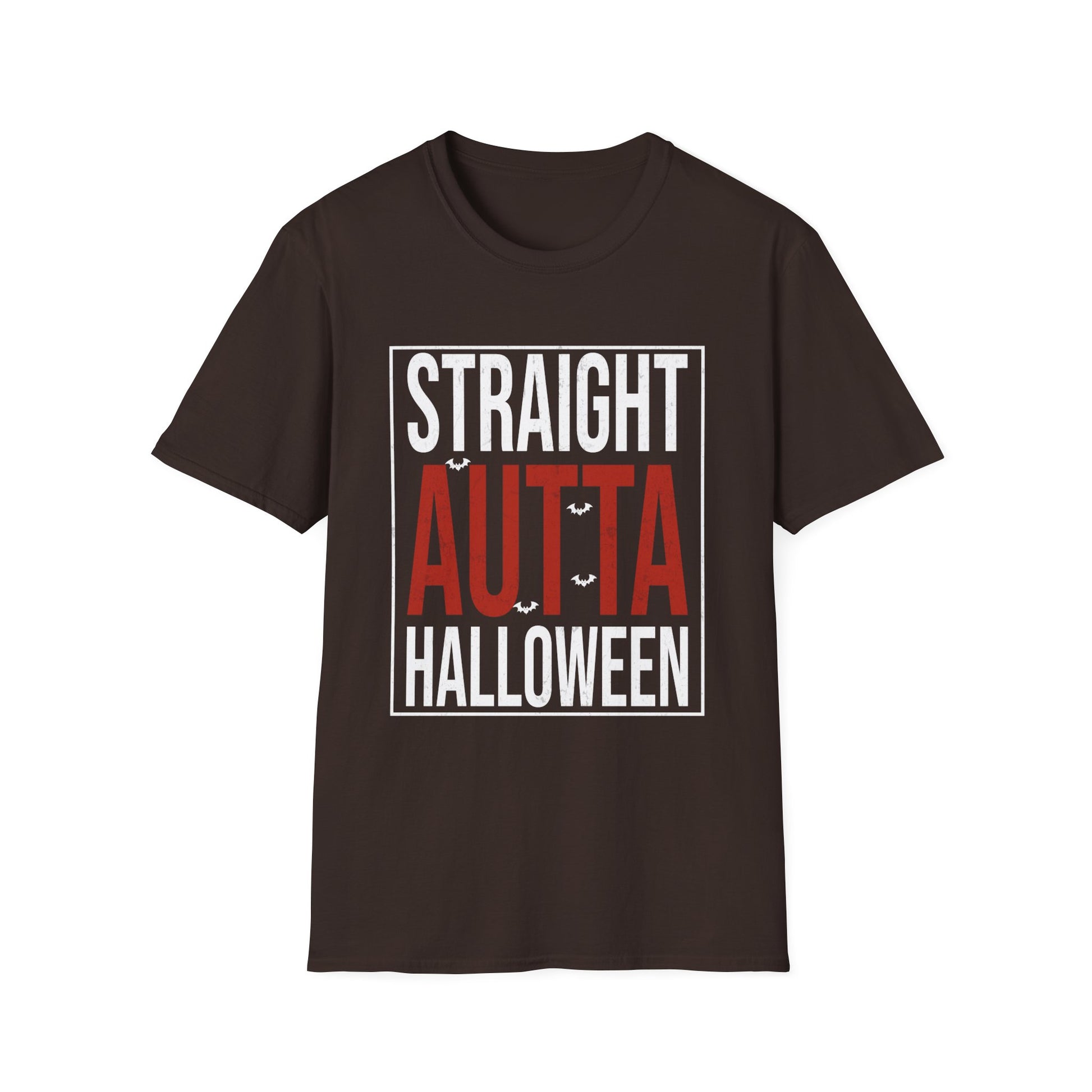 Straight Outta Halloween T-Shirt — Funny Halloween Tee with Bats