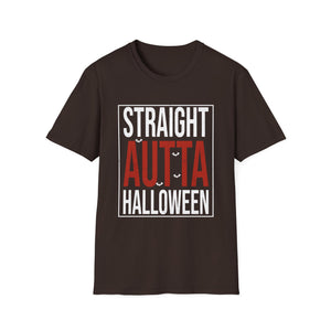 Straight Outta Halloween T-Shirt — Funny Halloween Tee with Bats