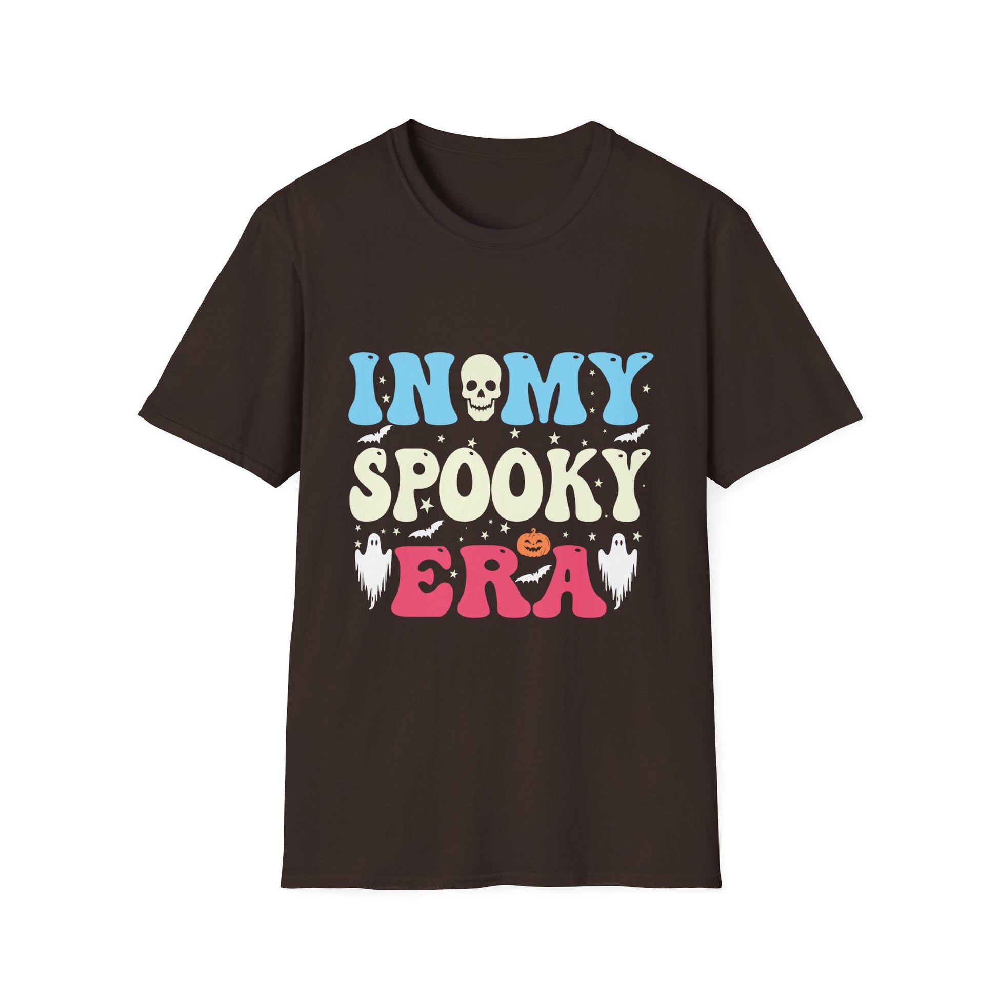 Halloween In My Spooky Era Halloween Ghost Groovy Halloween T-Shirt Unisex Softstyle T-Shirt