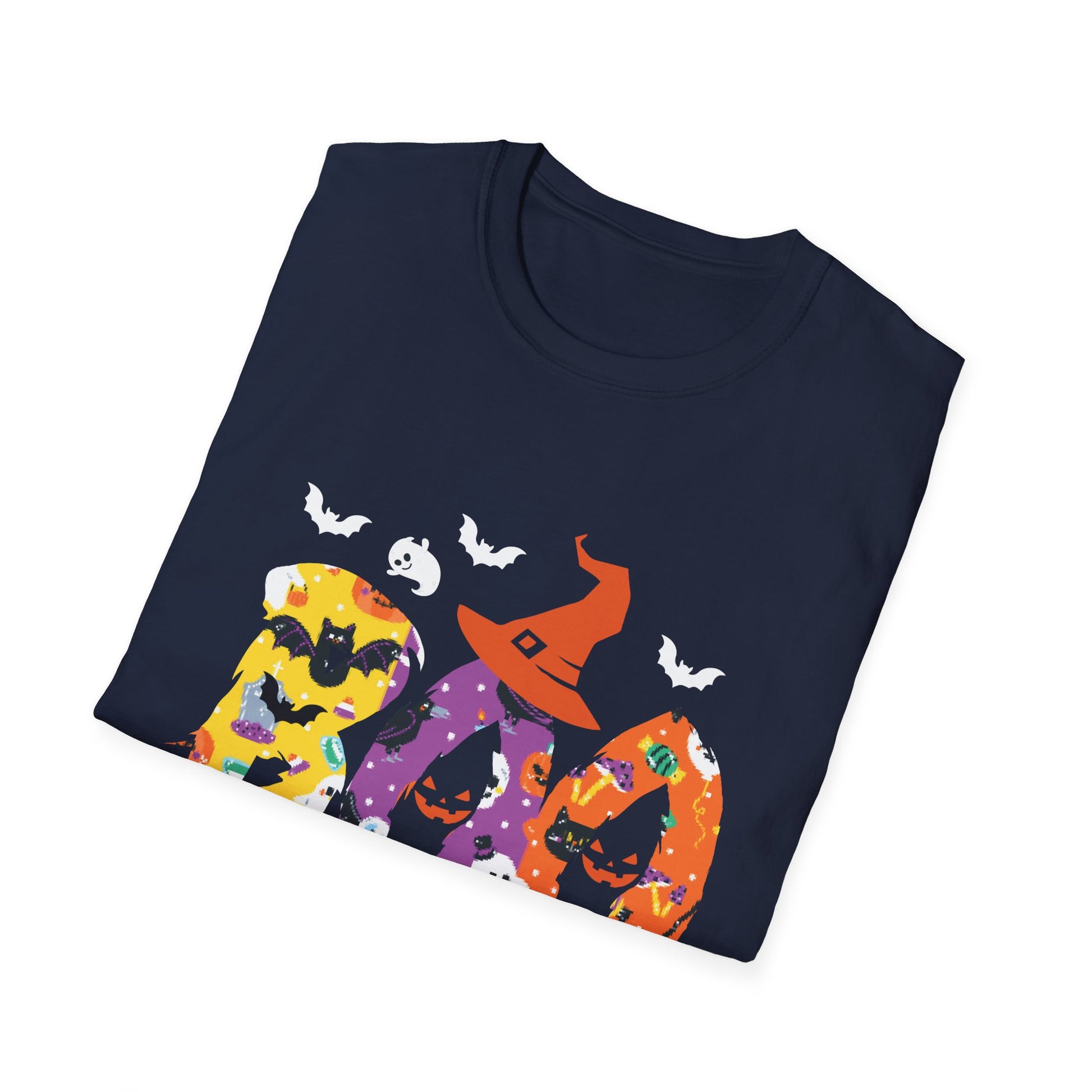 Happy Halloween Boo Spiders Witch Hat Halloween TeeUnisex Softstyle T-Shirt
