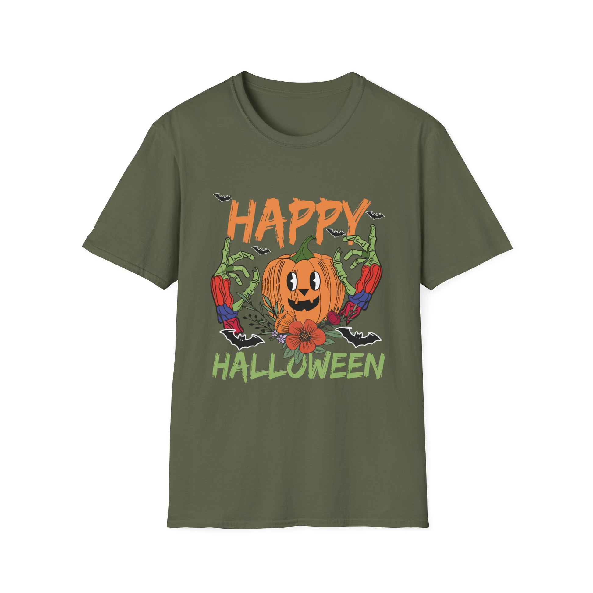 Happy Halloween Pumpkin T-Shirt — Jack-O'-Lantern Graphic Tee