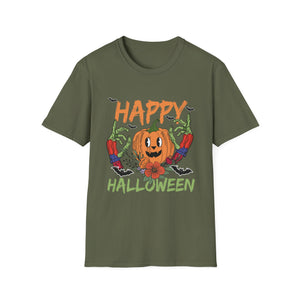 Happy Halloween Pumpkin T-Shirt — Jack-O'-Lantern Graphic Tee