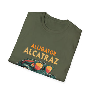 Alligator Alcatraz Graphic T-Shirt — Retro Gator Tee with Sunglasses