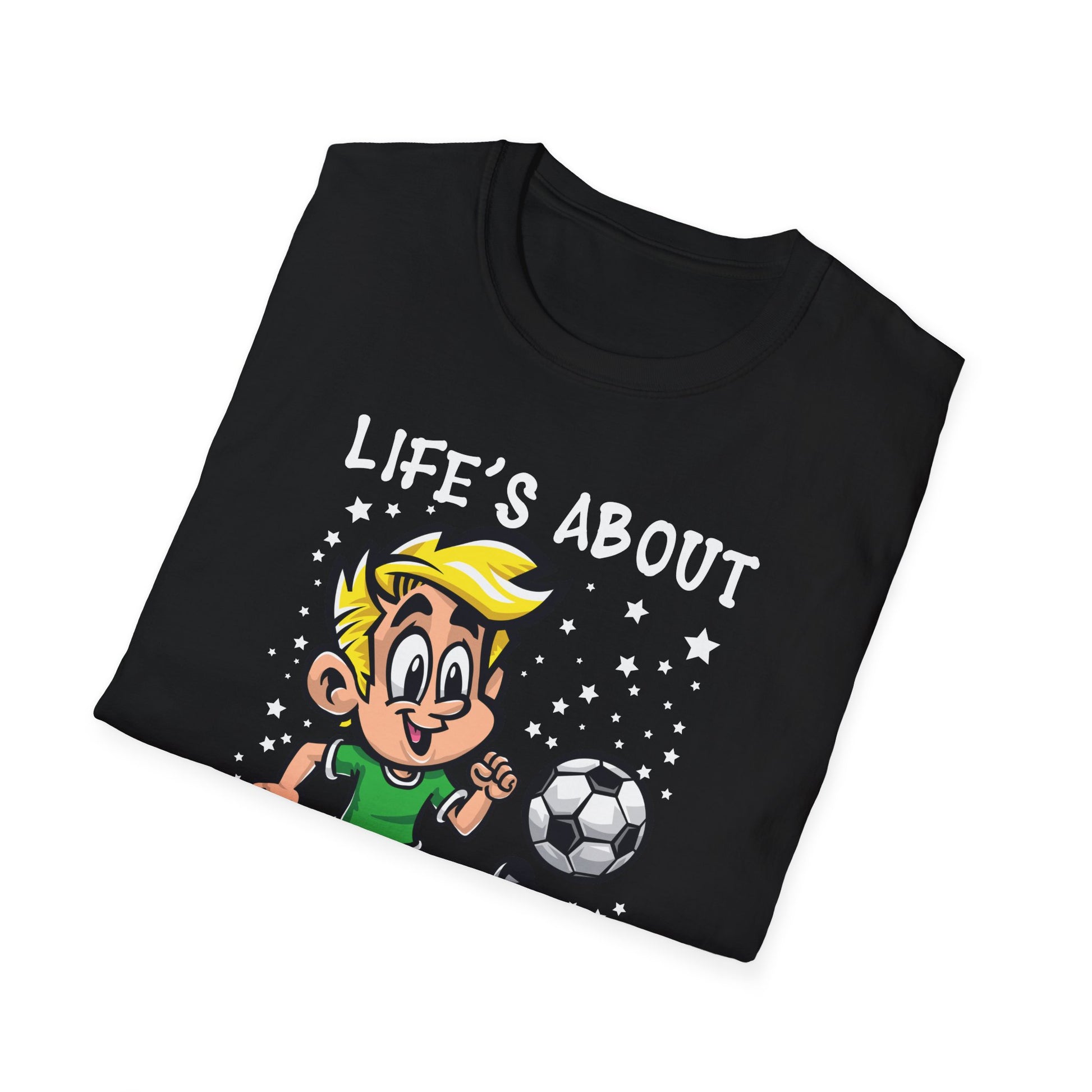 Life's About Goals Soccer Player Boys Kids Youth Unisex T-Shirt