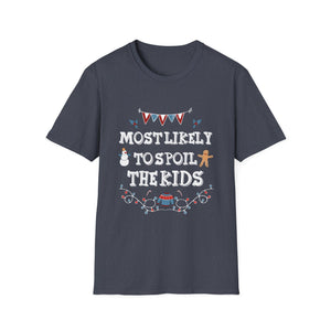 Most Likely To Spoil The Kids Merry Christmas Funny T-Shirt