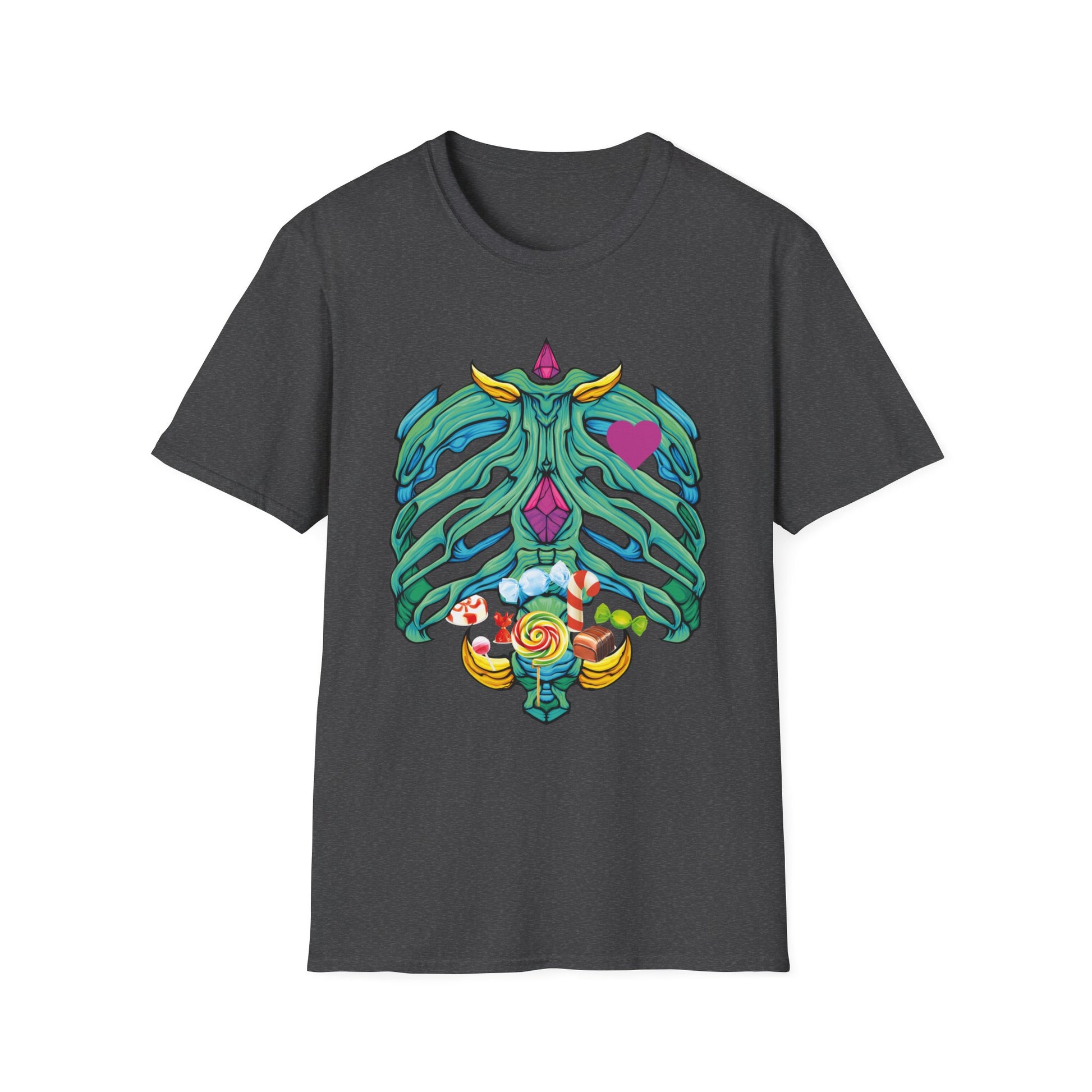 Halloween Costume Candy Xray Skeleton Halloween XRay Tech Tee Unisex Softstyle T-Shirt