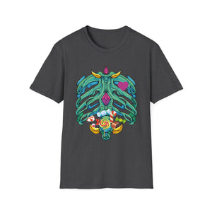 Halloween Costume Candy Xray Skeleton Halloween XRay Tech Tee Unisex Softstyle T-Shirt