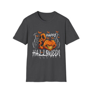 Happy Halloween for Men and Women - Pumpkin Halloween T-Shirt Unisex Softstyle T-Shirt
