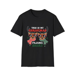 Funny Christmas Pickleball Lover This Is My Christmas Pajama Unisex Softstyle T-Shirt