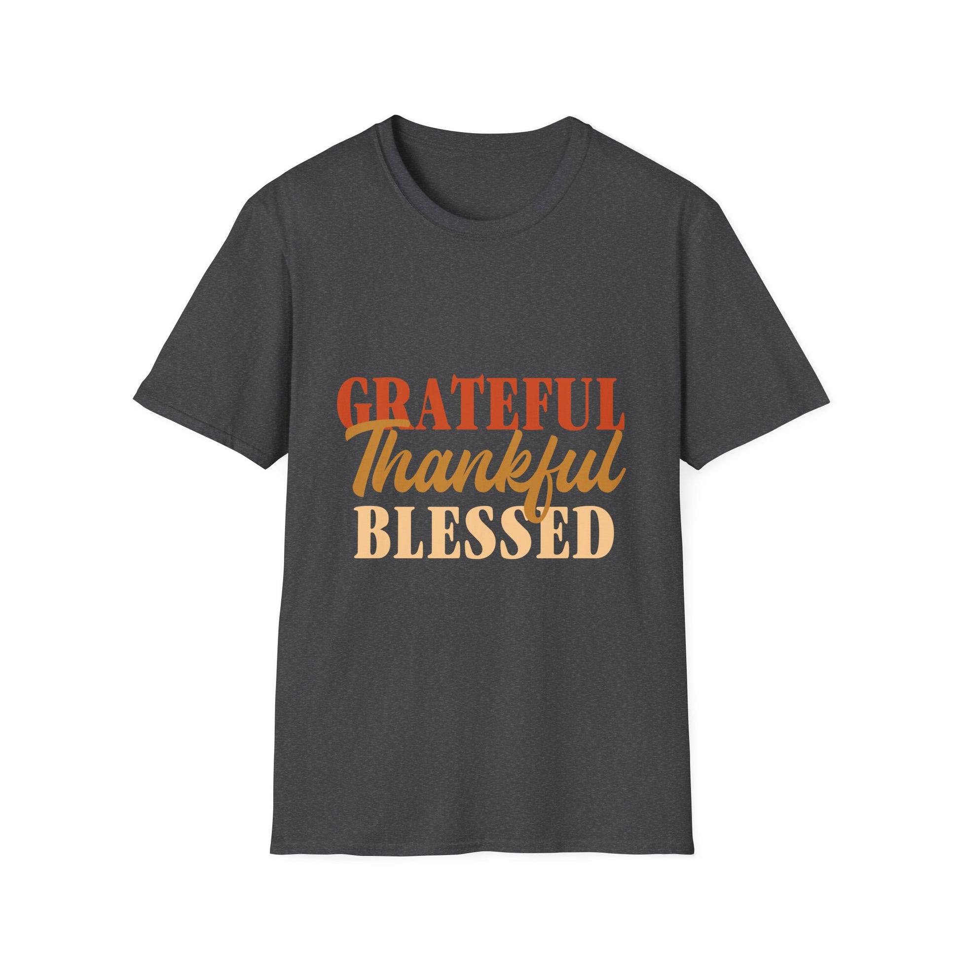 Grateful Thankful Blessed T-Shirt — Thanksgiving Gratitude Tee  Unisex T-Shirt