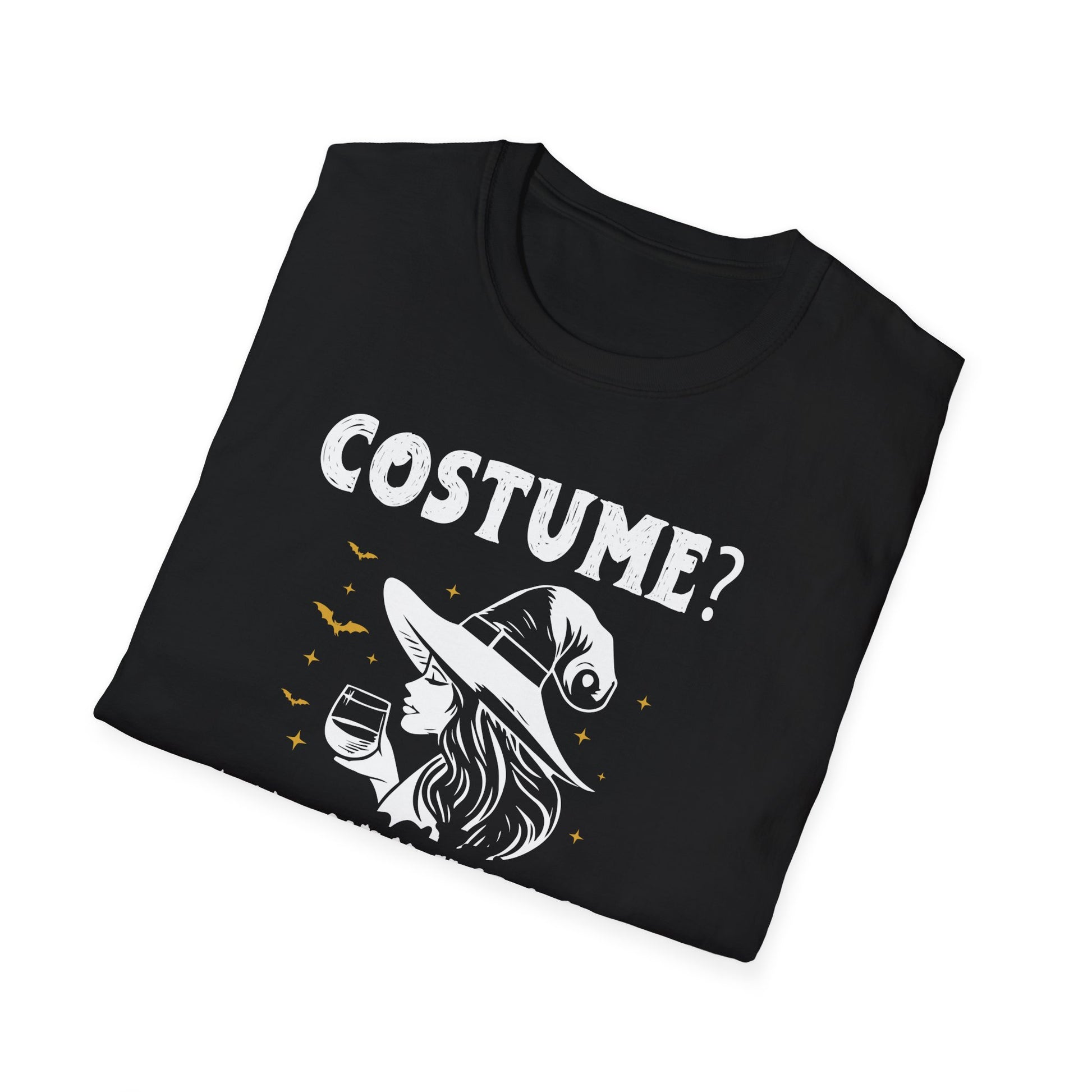 Halloween Witch T-Shirt — "Costume? I Am Only Here to Drink" Funny Party Tee