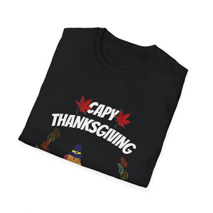 Capybara Thanksgiving T-Shirt — Cute Fall Turkey Capy Design for Thanksgiving  Unisex T-Shirt