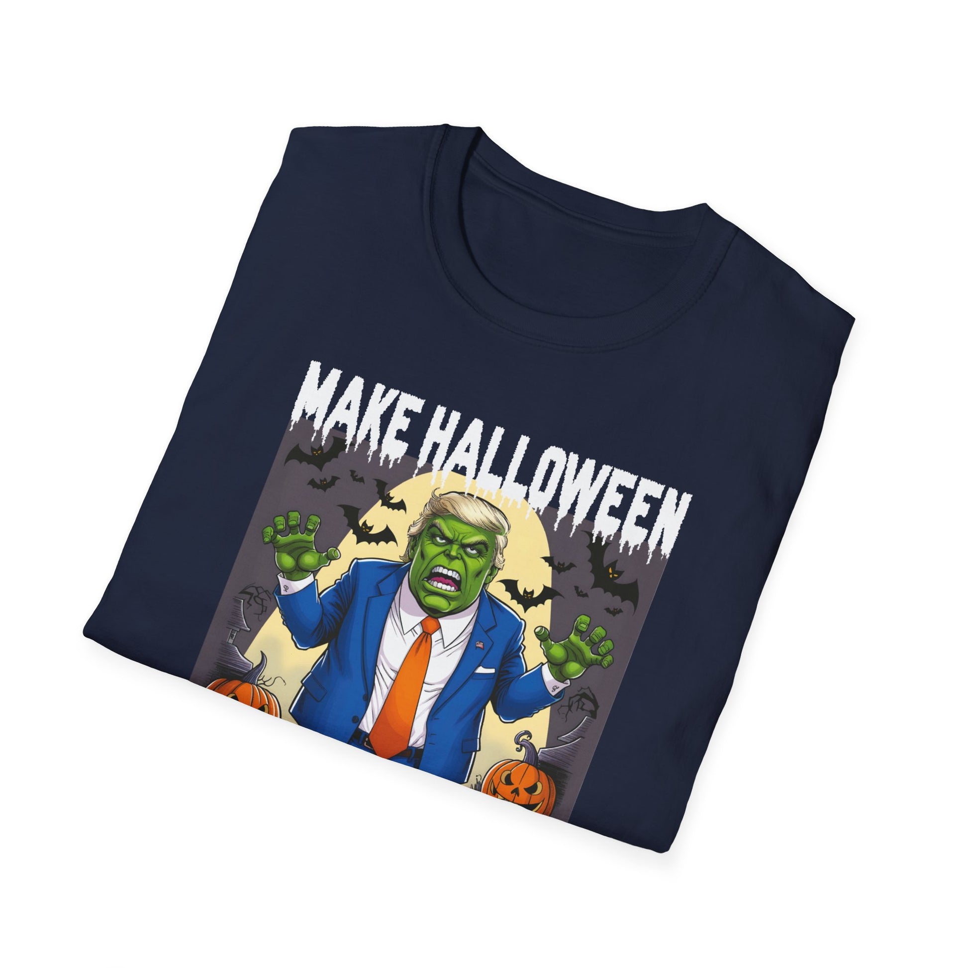 Funny Trump Halloween MAKE HALLOWEEN SCARY AGAIN Unisex Softstyle T-Shirt