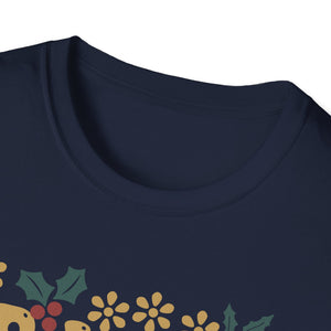 Grammy Floral T-Shirt — Vintage Poinsettia Gift for Grandmother (Christmas & Mother's Day)