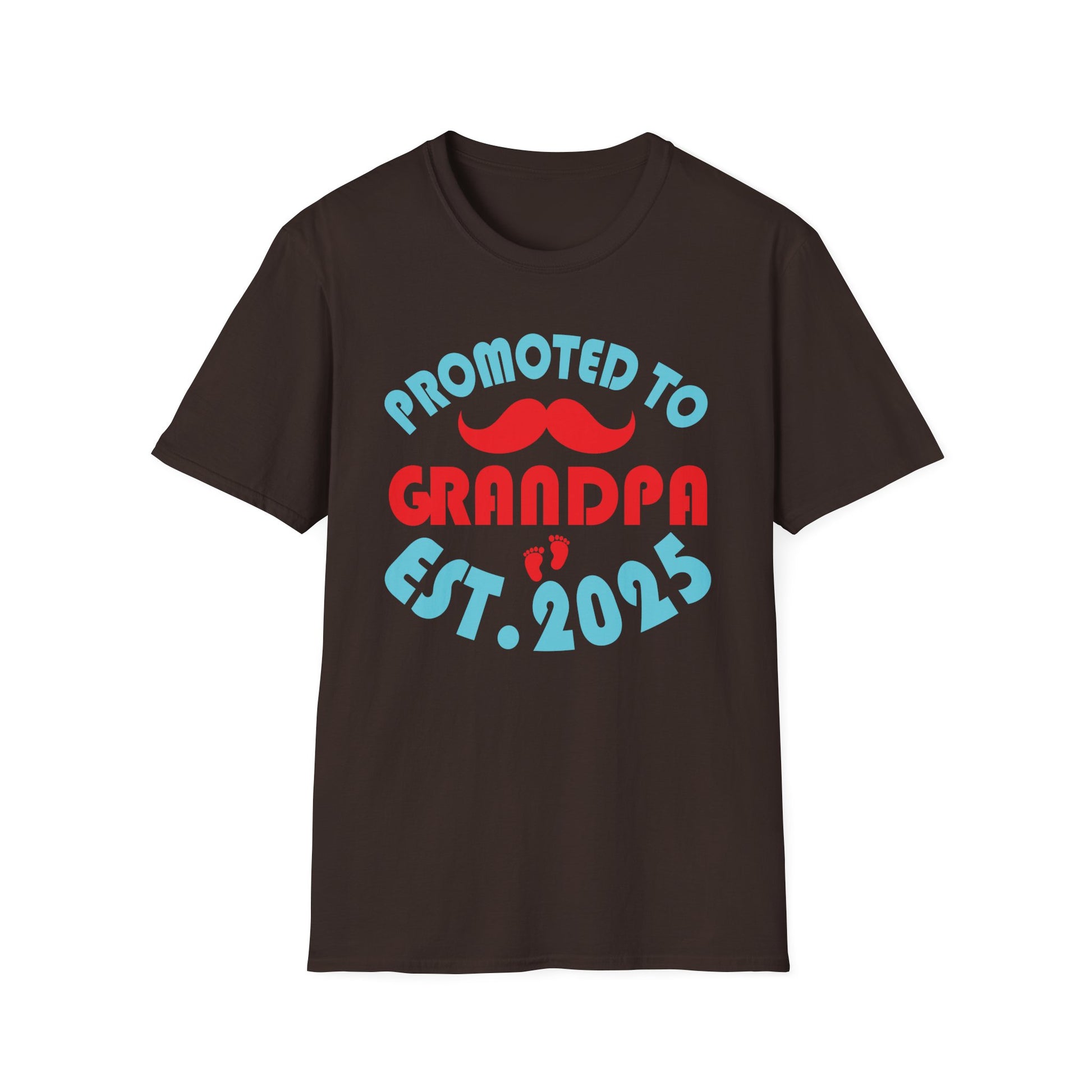 Promoted to Grandpa Est. 2025 T-Shirt — New Grandpa Announcement Tee