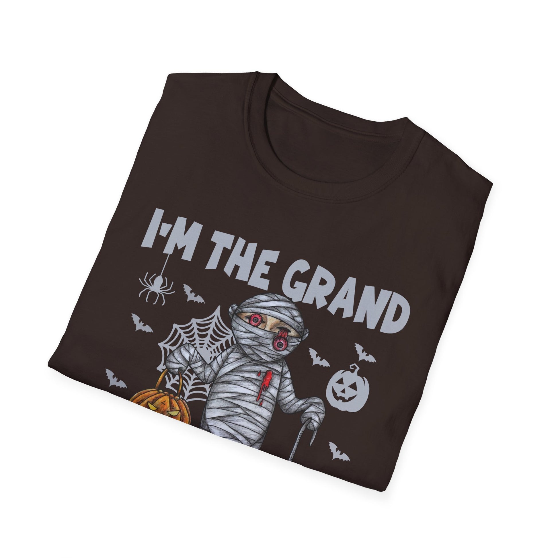 Grand Mummy Halloween T-Shirt — "I'm the Grand Mummy" Costume Tee for Grandparents